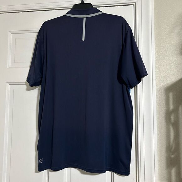 Puma Dry Cell Cloudspun Golf Polo Shirt Mens Large Blue Colorblock Short Sleeves - Picture 4 of 13